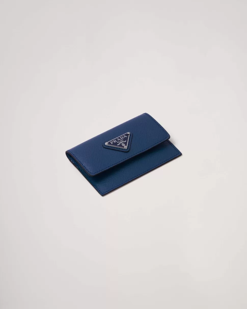 Discount Prada Kartenetui Aus Saffiano-leder Schwarz