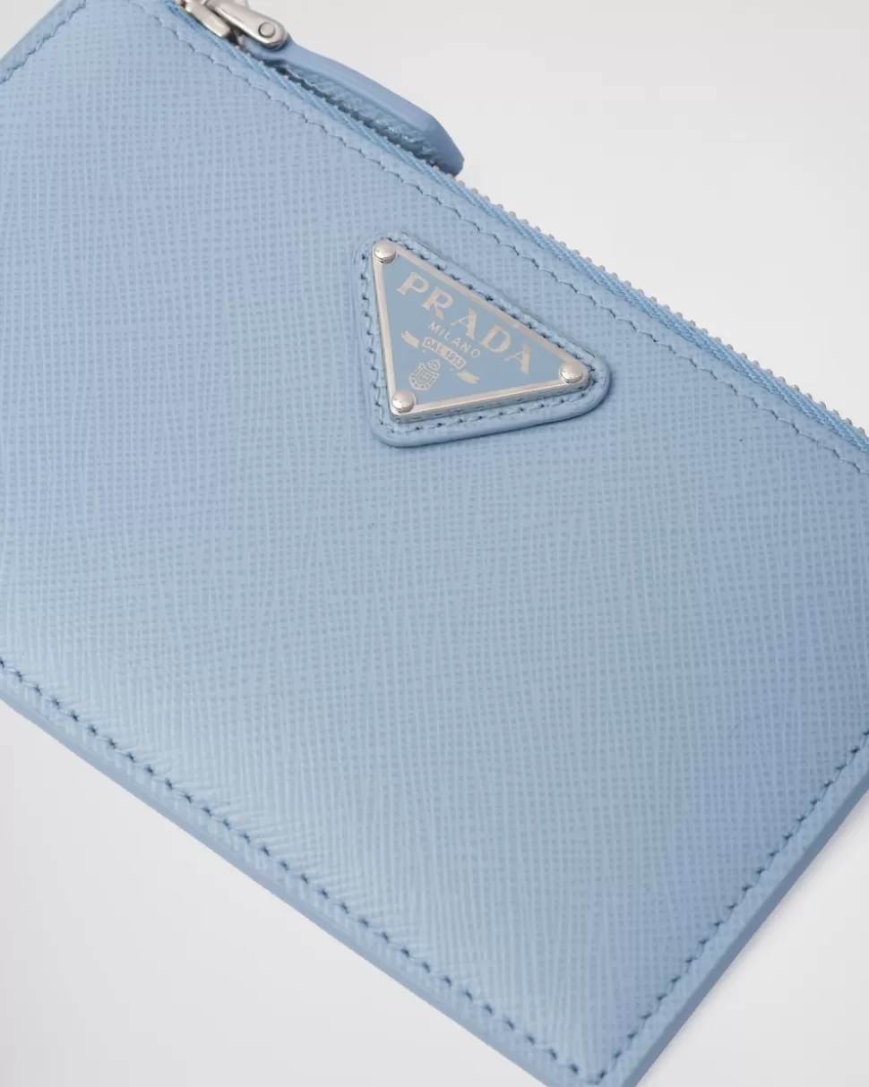 Cheap Prada Kartenetui Aus Saffiano-leder Schwarz