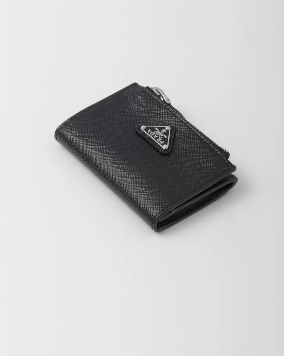 Online Prada Kartenetui Aus Saffiano-leder Schwarz