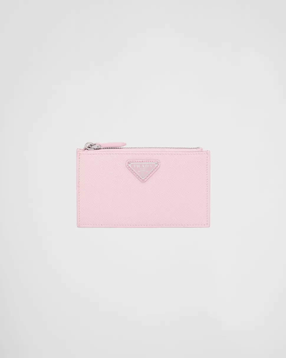 Clearance Prada Kartenetui Aus Saffiano-leder Schwarz
