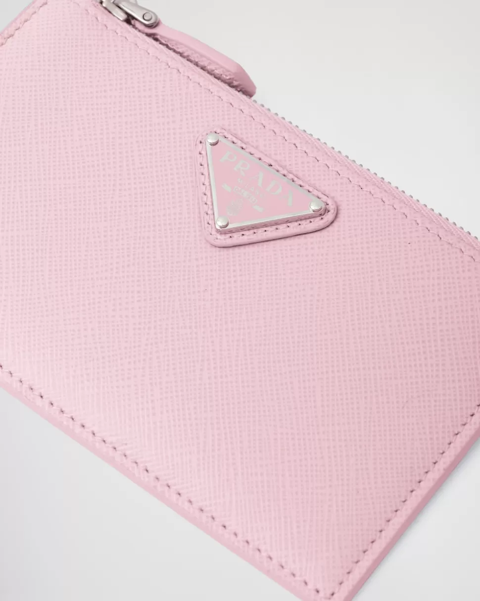 Clearance Prada Kartenetui Aus Saffiano-leder Schwarz