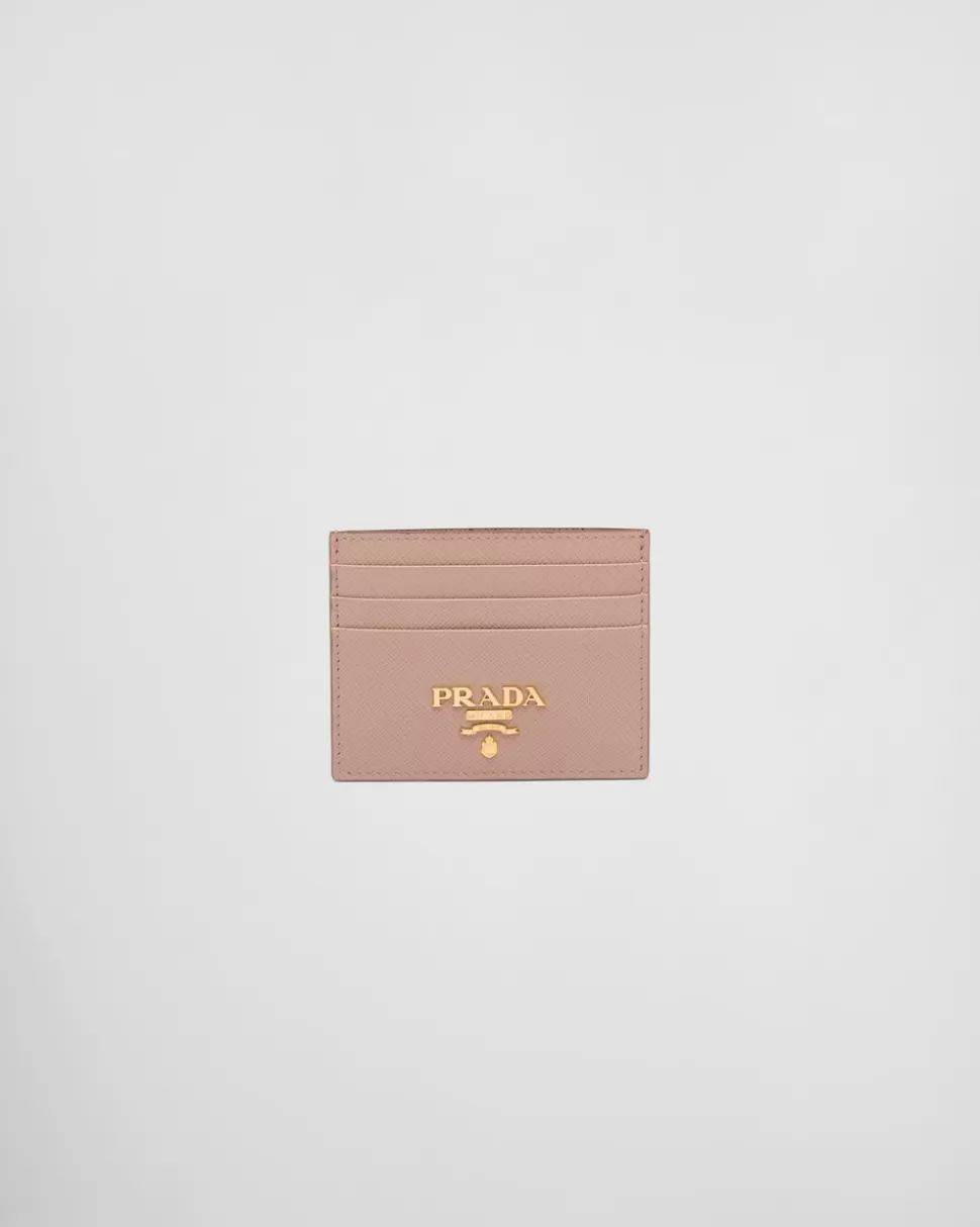 Cheap Prada Kartenetui Aus Saffiano-leder Schwarz
