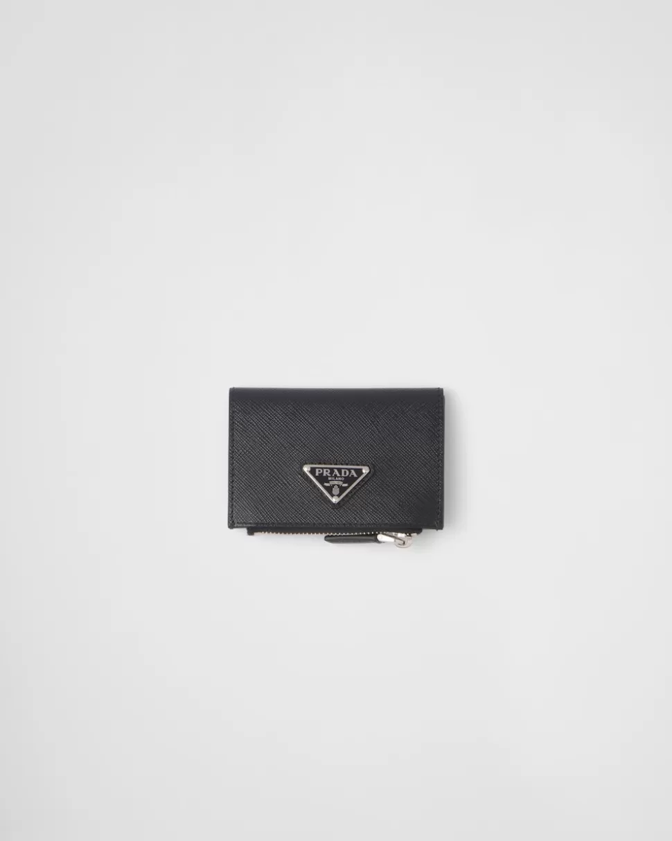 Discount Prada Kartenetui Aus Saffiano-leder Schwarz