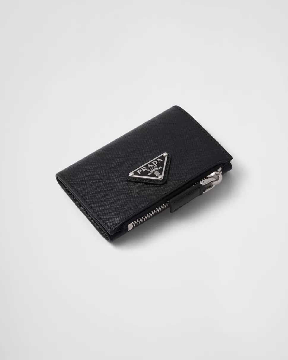 Discount Prada Kartenetui Aus Saffiano-leder Schwarz