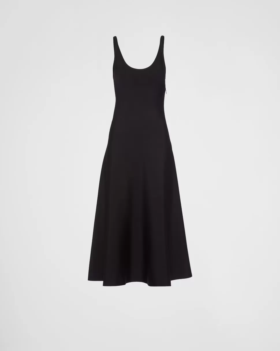 Outlet Prada Kleid Aus Viskose Schwarz
