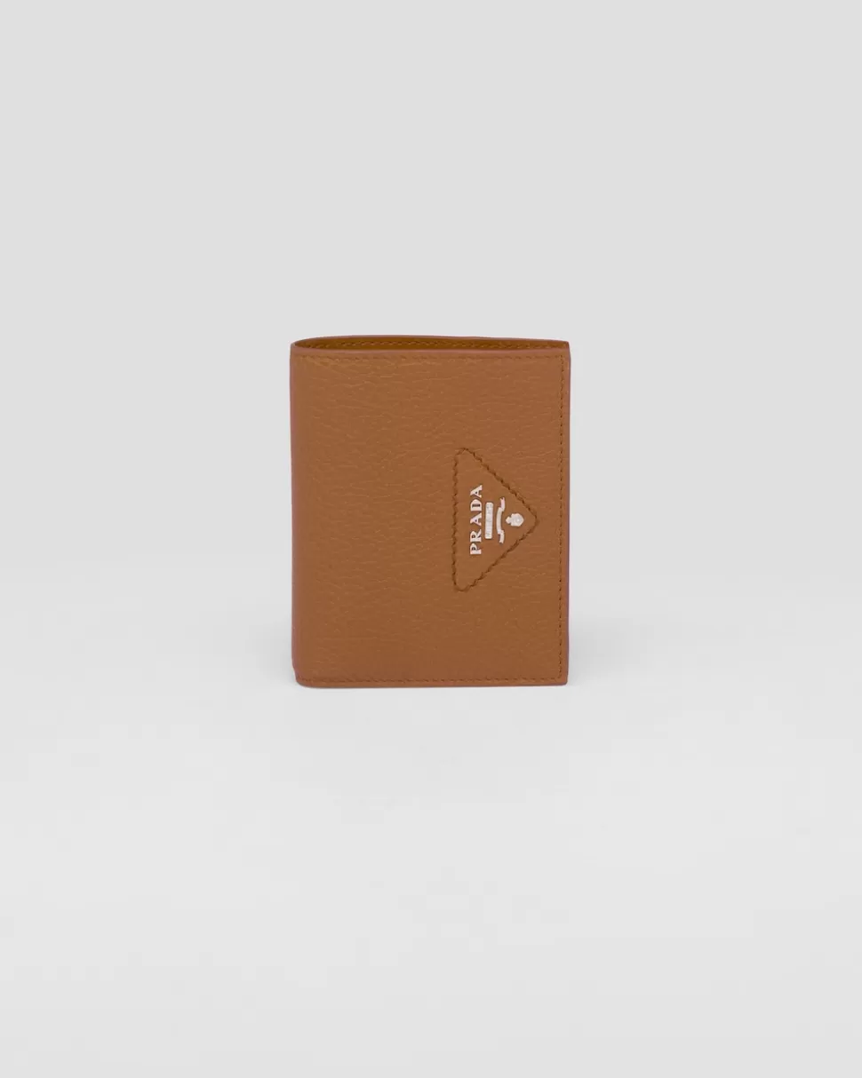 New Prada Kleine Geldbörse Aus Leder Schwarz