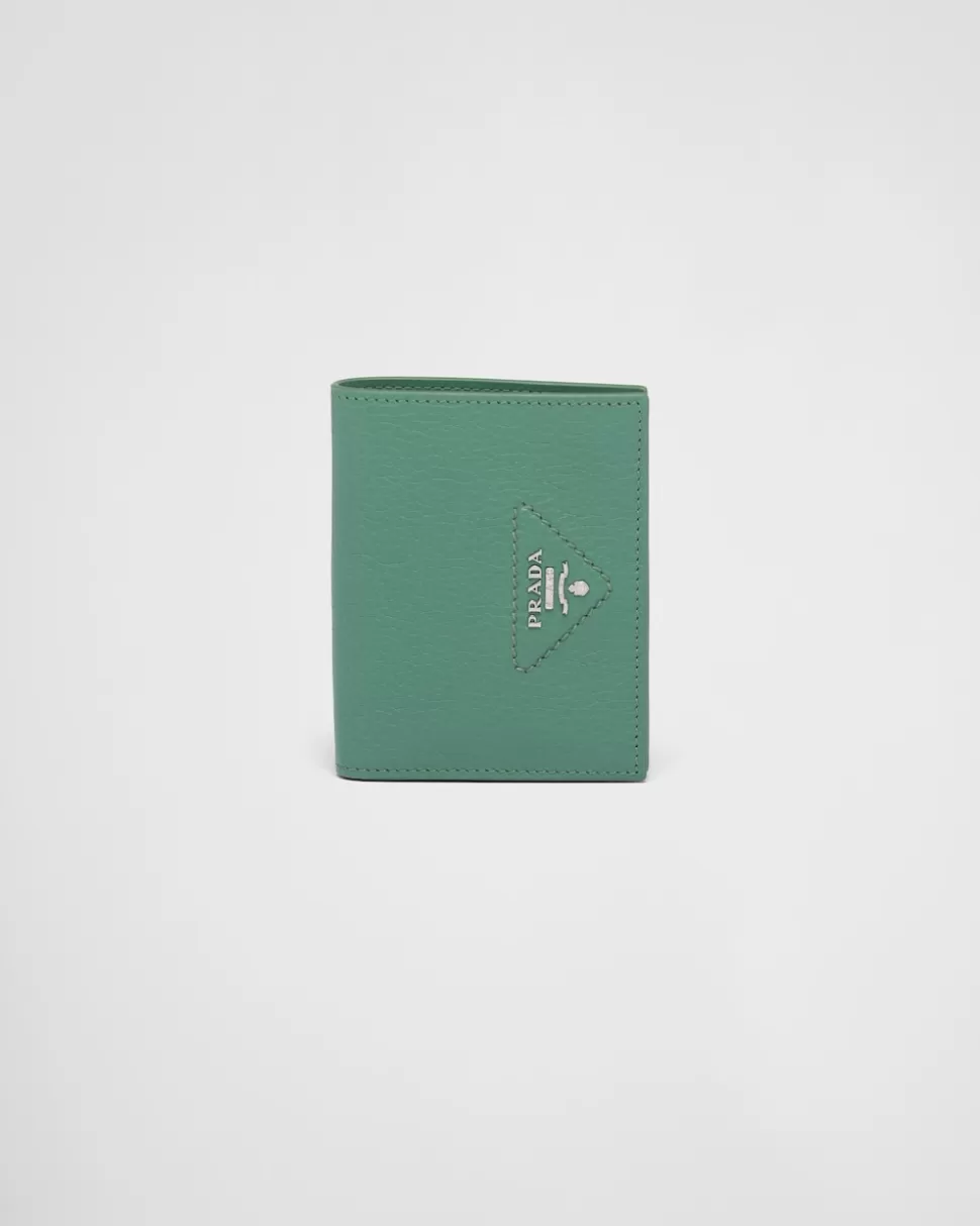 Clearance Prada Kleine Geldbörse Aus Leder Schwarz
