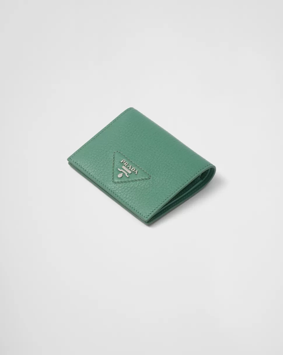 Clearance Prada Kleine Geldbörse Aus Leder Schwarz