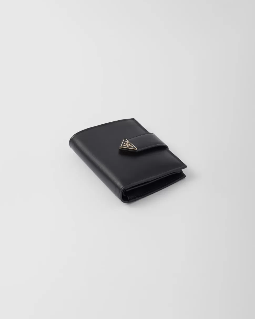 Fashion Prada Kleine Geldbörse Aus Leder Schwarz