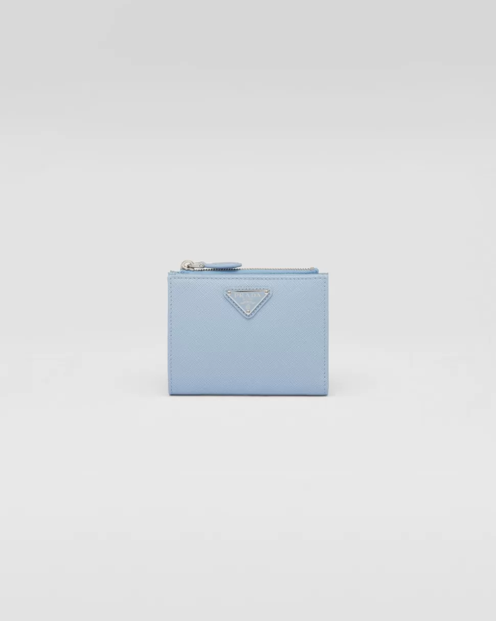 Fashion Prada Kleine Geldbörse Aus Saffiano-leder Schwarz