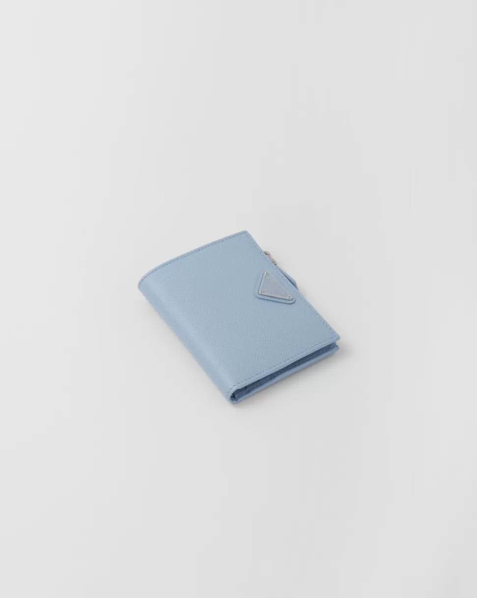 Fashion Prada Kleine Geldbörse Aus Saffiano-leder Schwarz