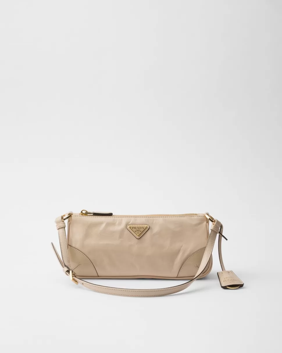 Clearance Prada Kleine Re-edition 2002 Schultertasche Aus Leder Schwarz