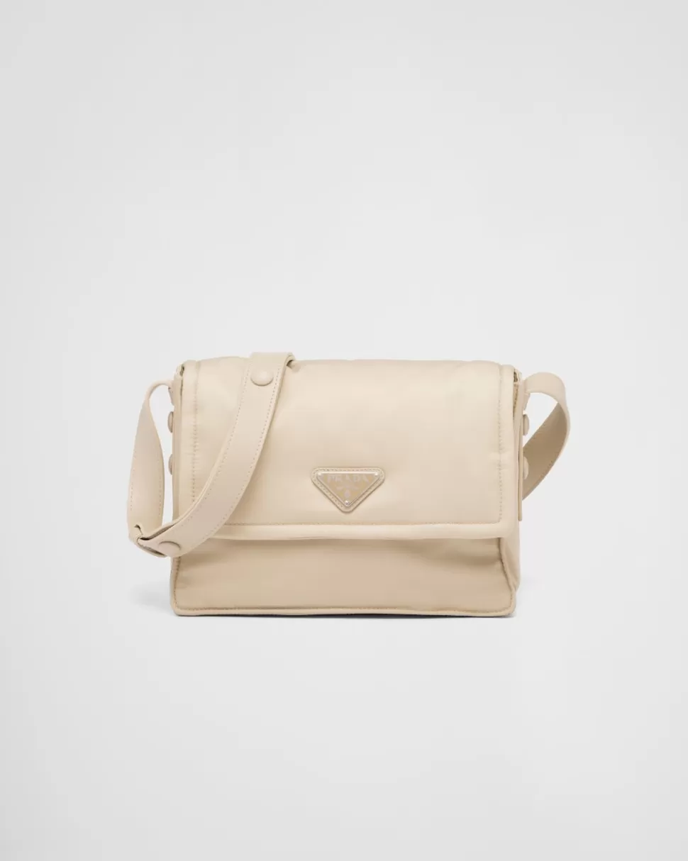 Fashion Prada Kleine Schultertasche Aus Gepolstertem Re-nylon Schwarz