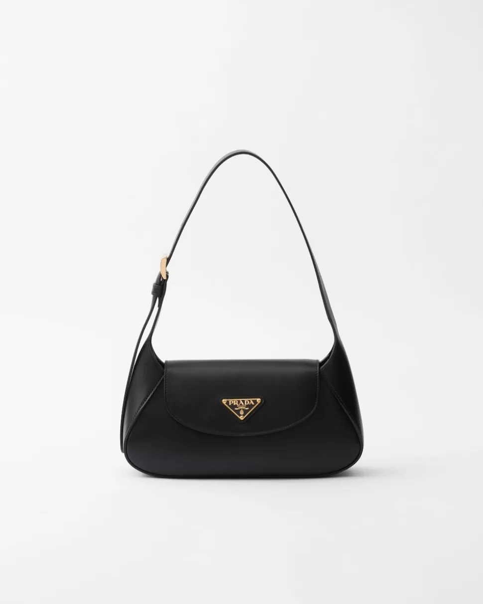 Cheap Prada Kleine Schultertasche Aus Leder Schwarz