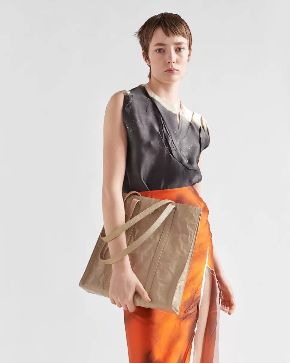 Flash Sale Prada Kleine Tote Bag Aus Nappa-leder Schwarz