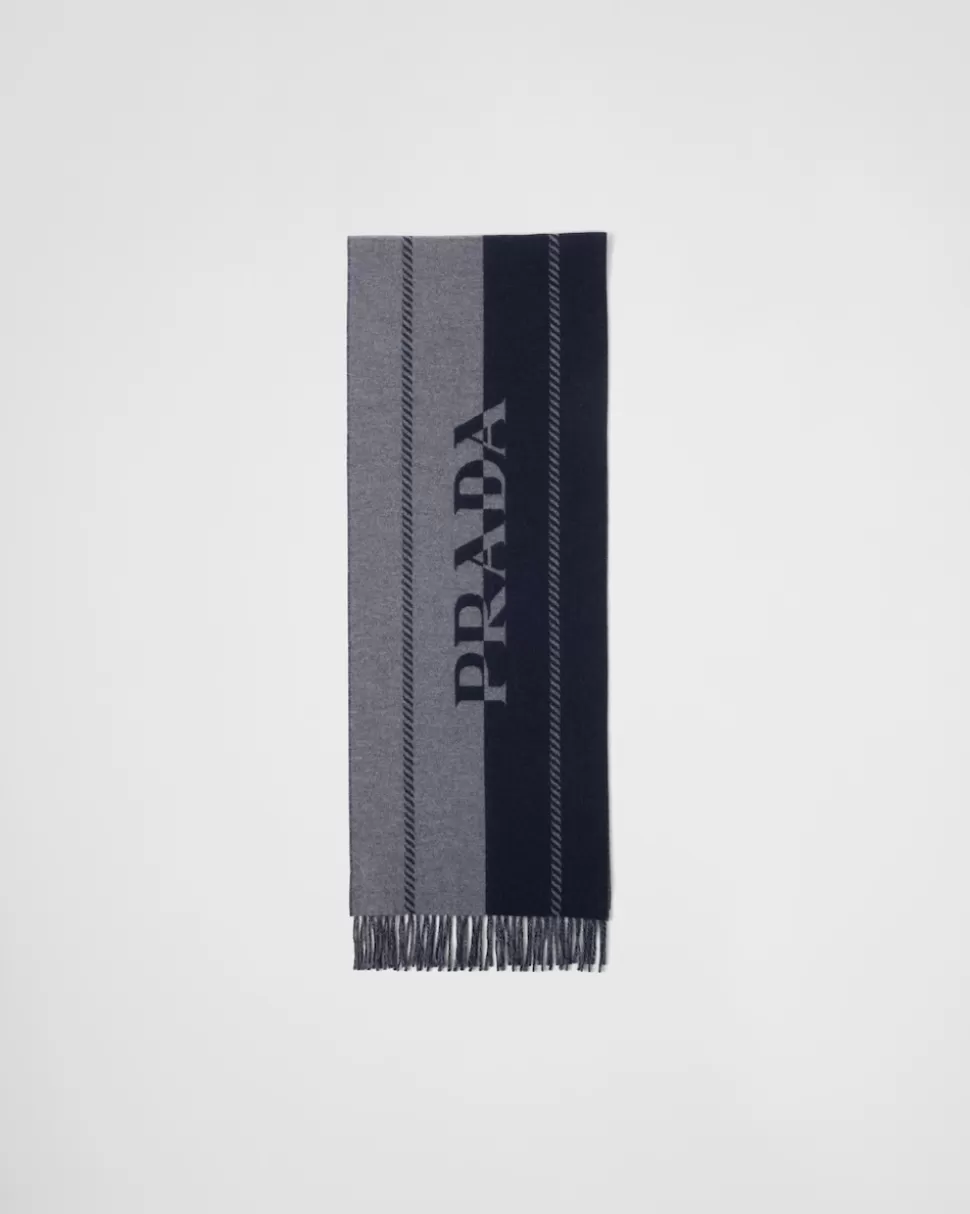 Flash Sale Prada Kleiner Schal Aus Wolle Mit Jacquard-logo