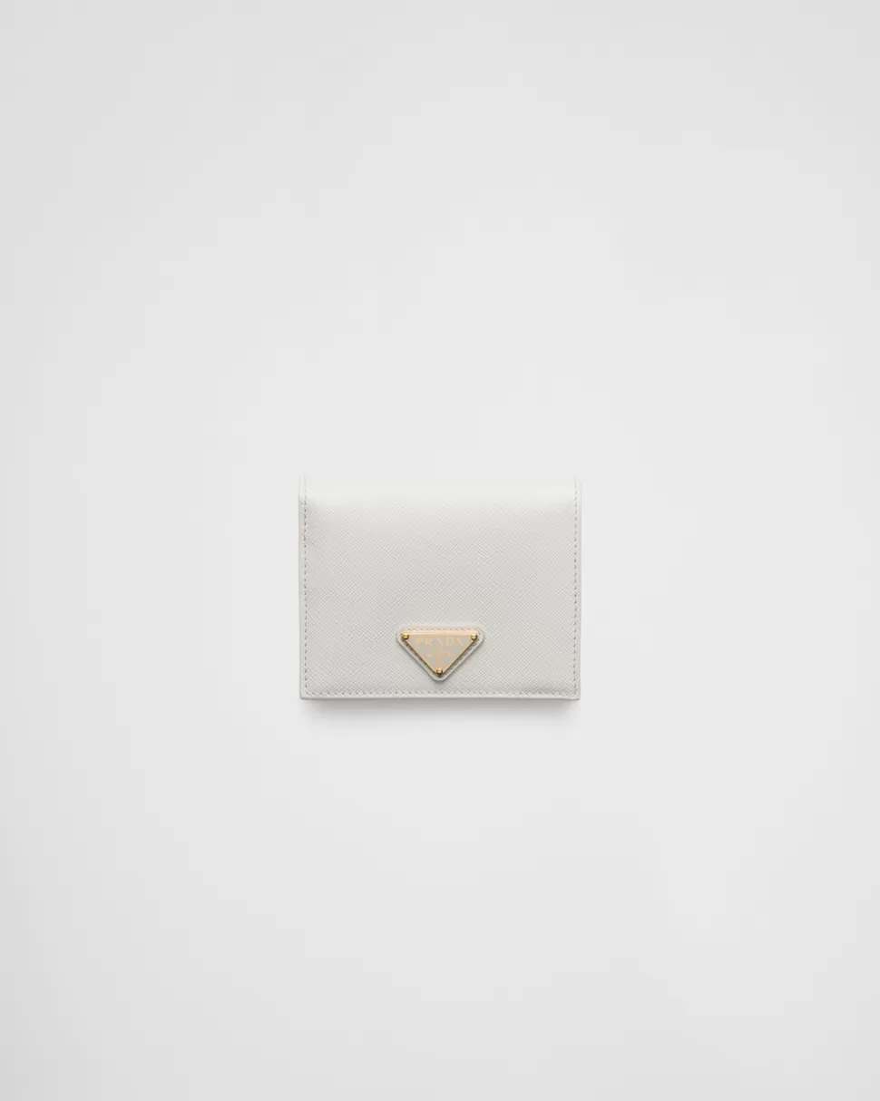 Online Prada Kleines Portemonnaie Aus Saffiano Leder Schwarz