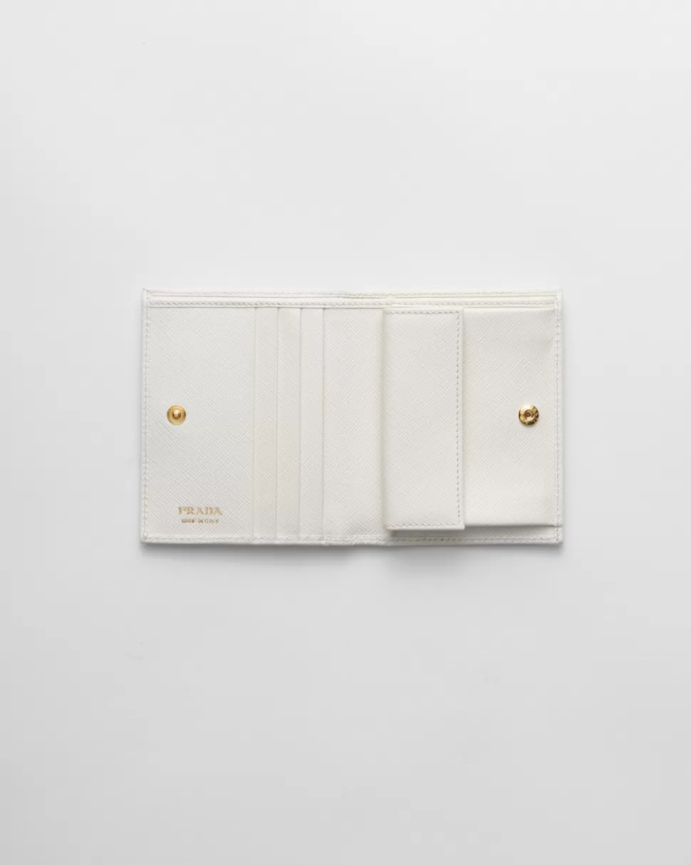 Online Prada Kleines Portemonnaie Aus Saffiano Leder Schwarz