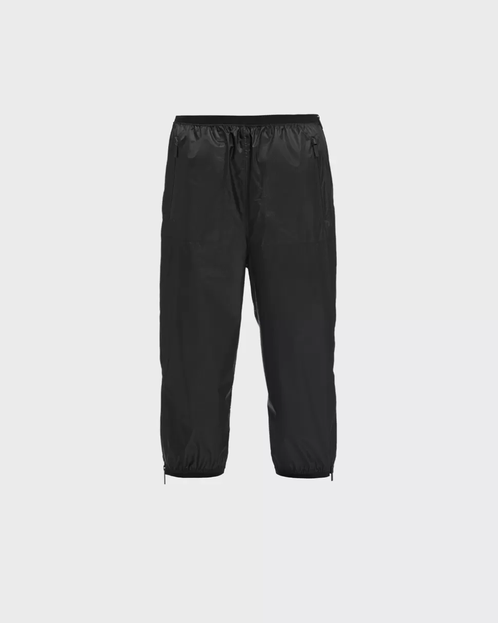 Sale Prada Knielange Hose Aus Ripstop Schwarz