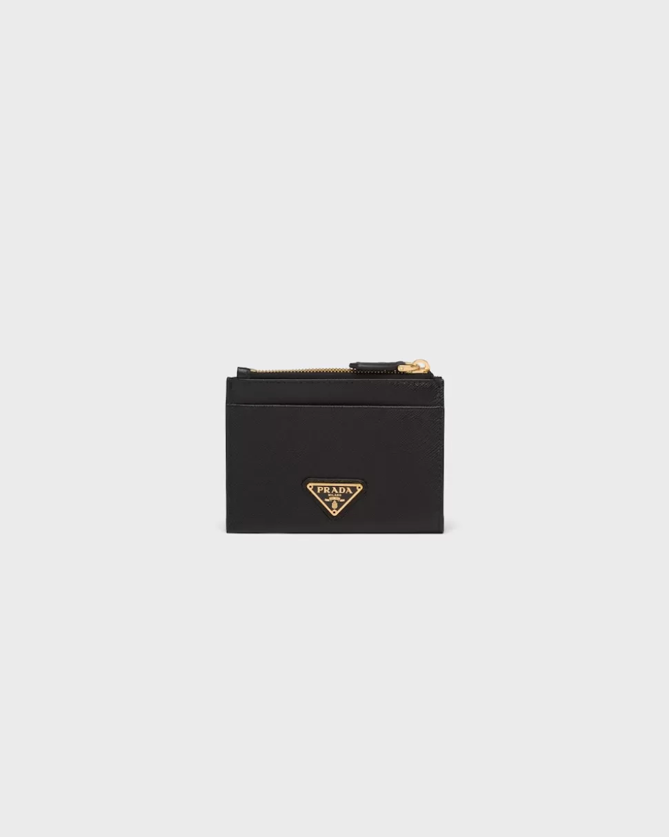 Flash Sale Prada Kreditkartenetui Aus Saffiano Leder Schwarz