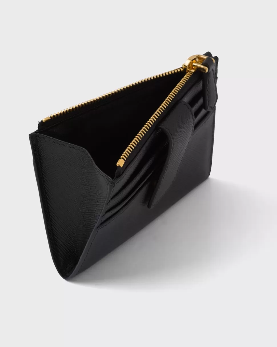 Flash Sale Prada Kreditkartenetui Aus Saffiano Leder Schwarz