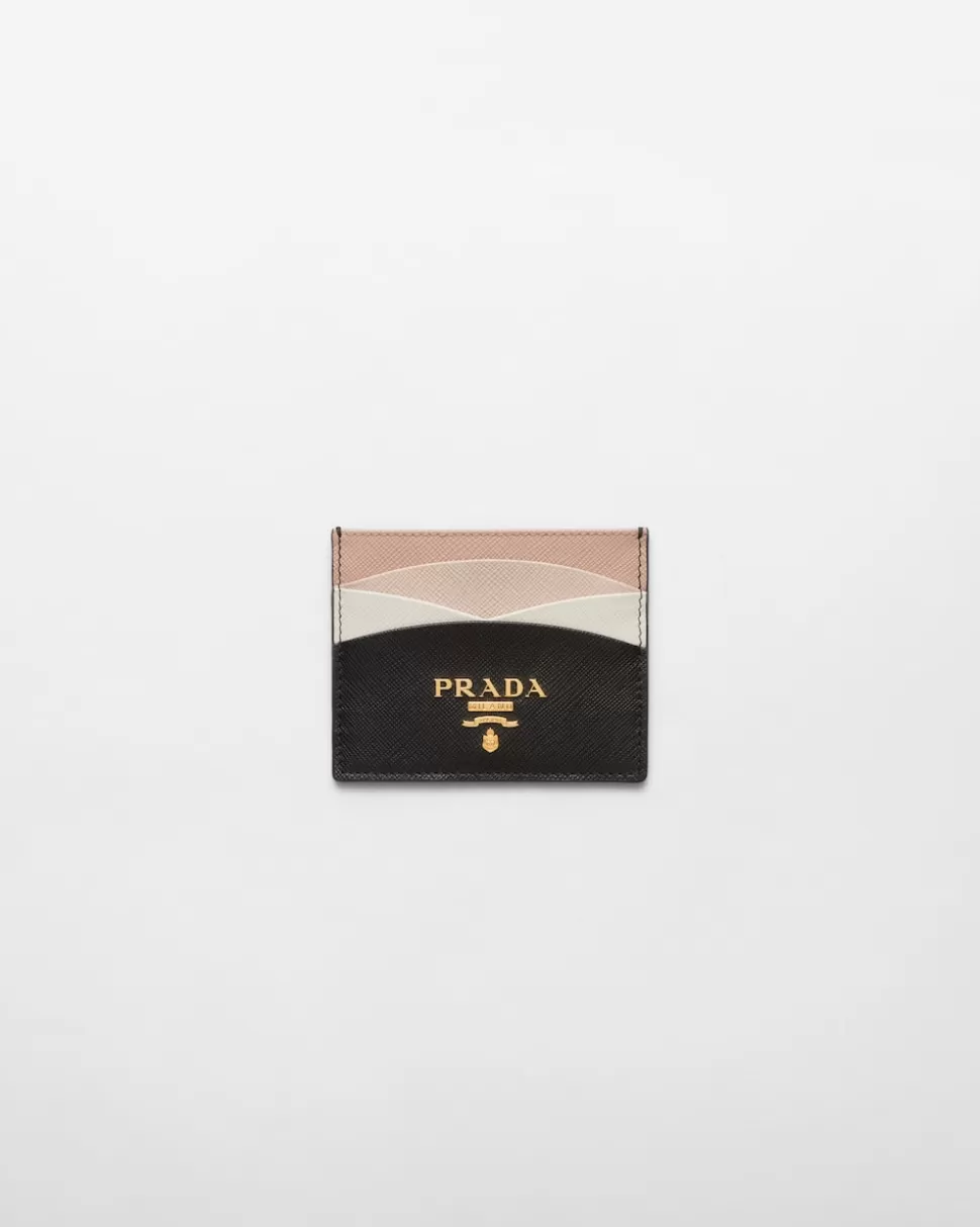 Flash Sale Prada Kreditkartenetui Aus Saffiano-leder Himmelblau/Honda