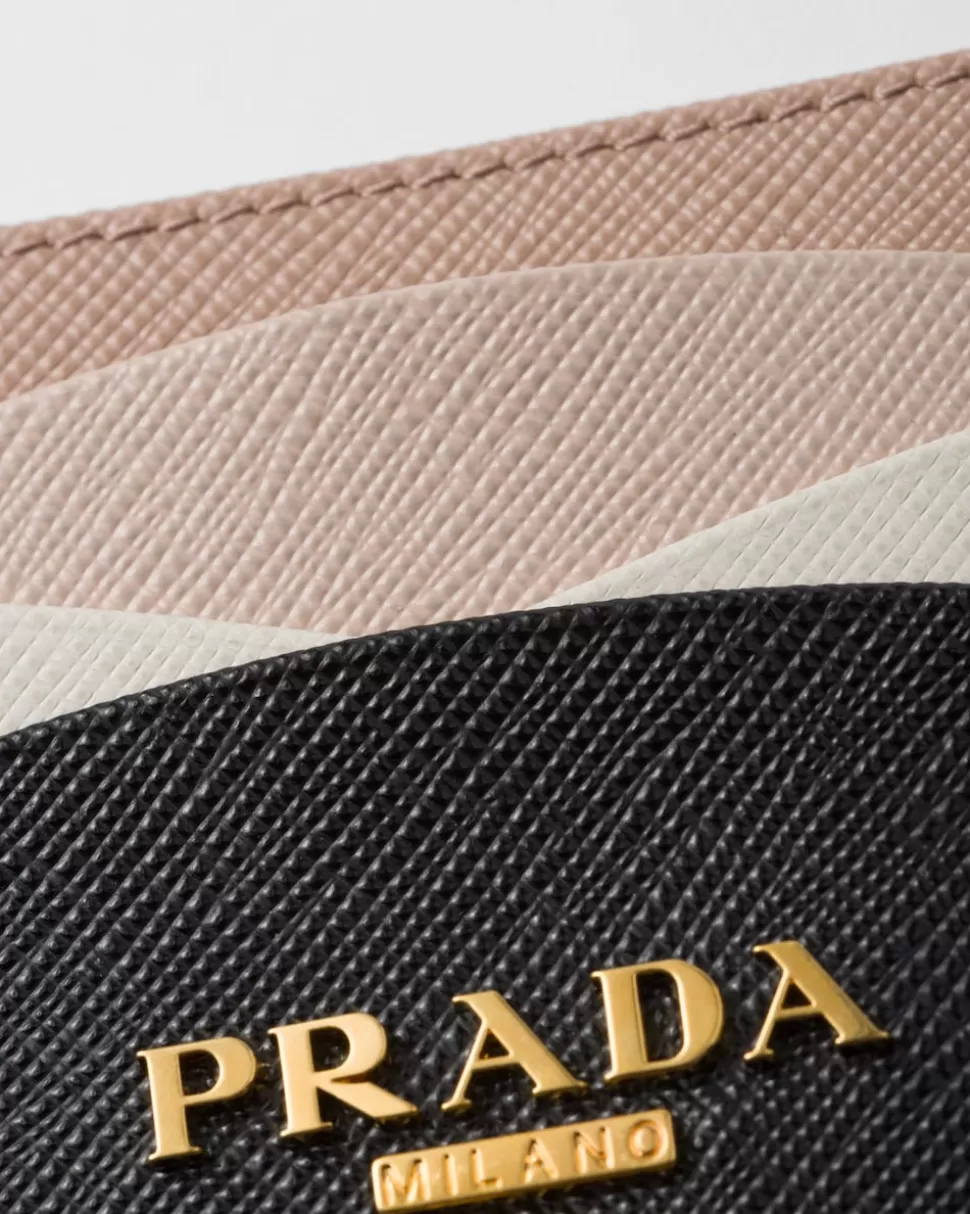 Flash Sale Prada Kreditkartenetui Aus Saffiano-leder Himmelblau/Honda