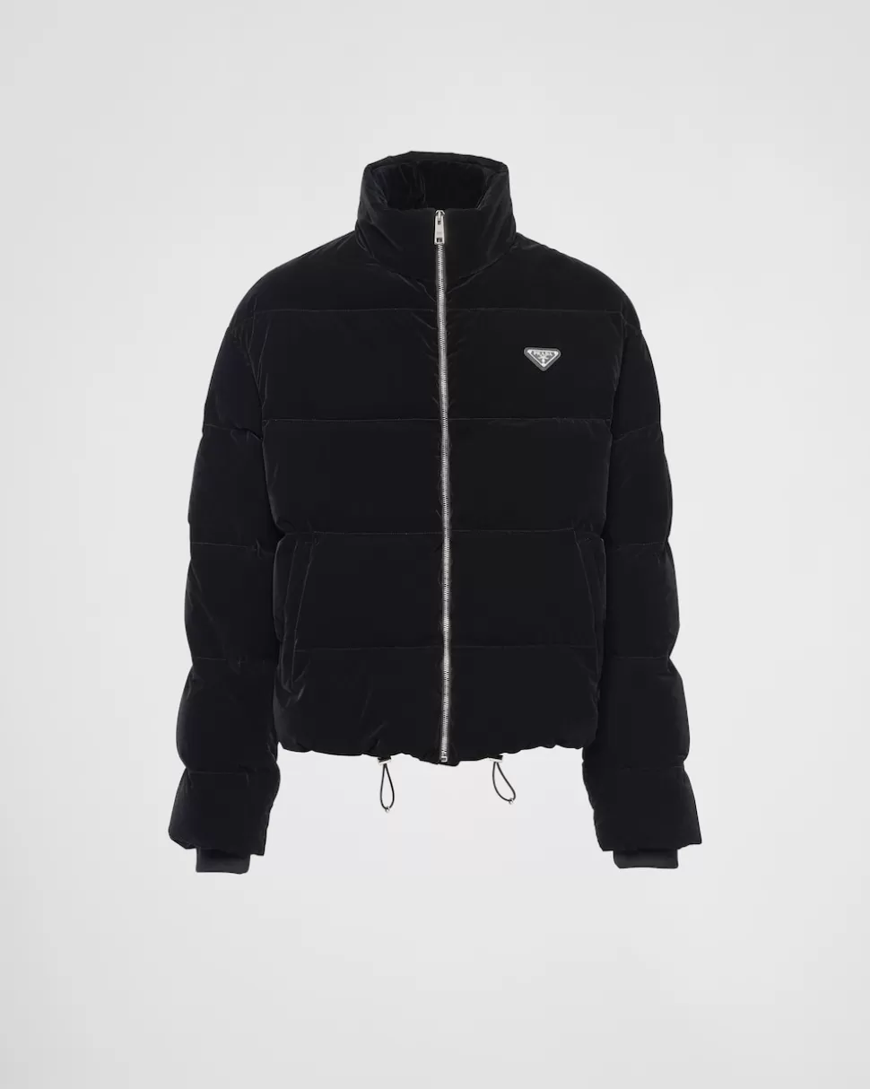 Discount Prada Kurze Daunenjacke Schwarz