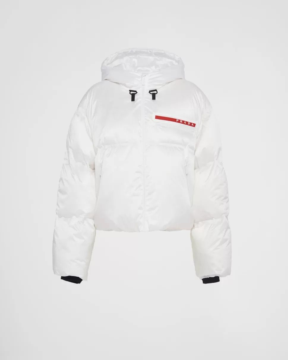 Hot Prada Kurze Daunenjacke Aus Technischem Re-nylon Schwarz