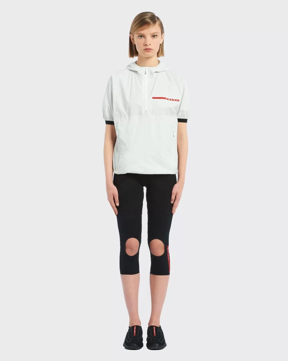 Best Sale Prada Kurzärmlige Jacke Aus Light Re-nylon Schwarz