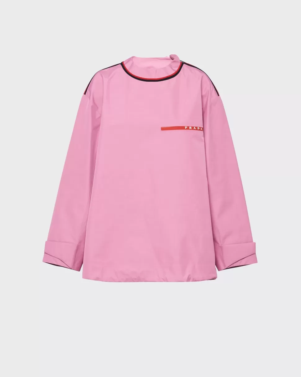 Discount Prada Langärmliges Top Aus Extreme-tex Glyzinienblau/Rot/Schwarz