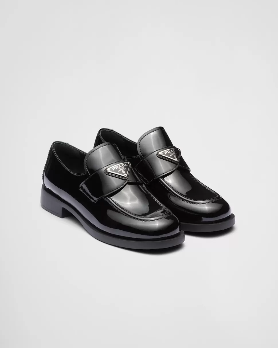 Best Sale Prada Loafer Aus Lackleder Schwarz