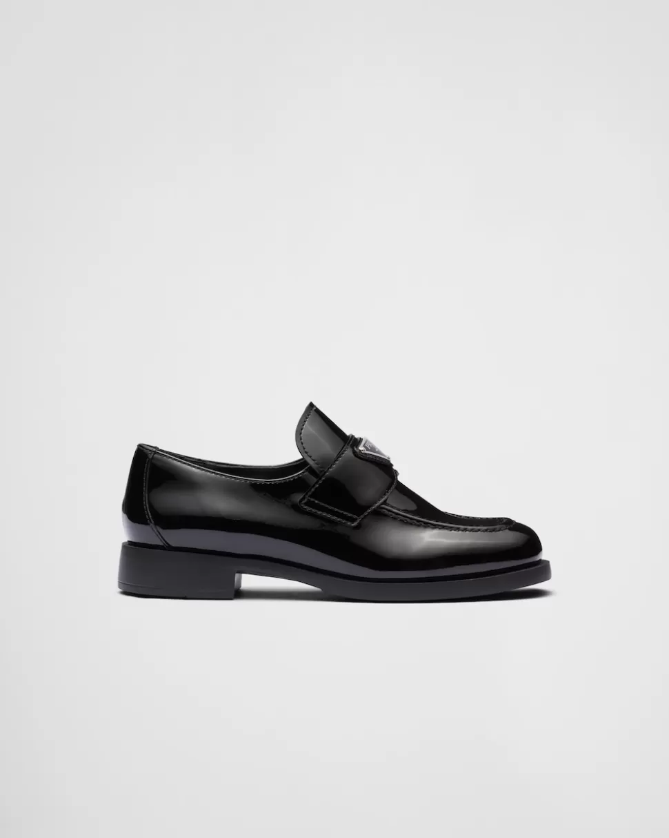 Best Sale Prada Loafer Aus Lackleder Schwarz