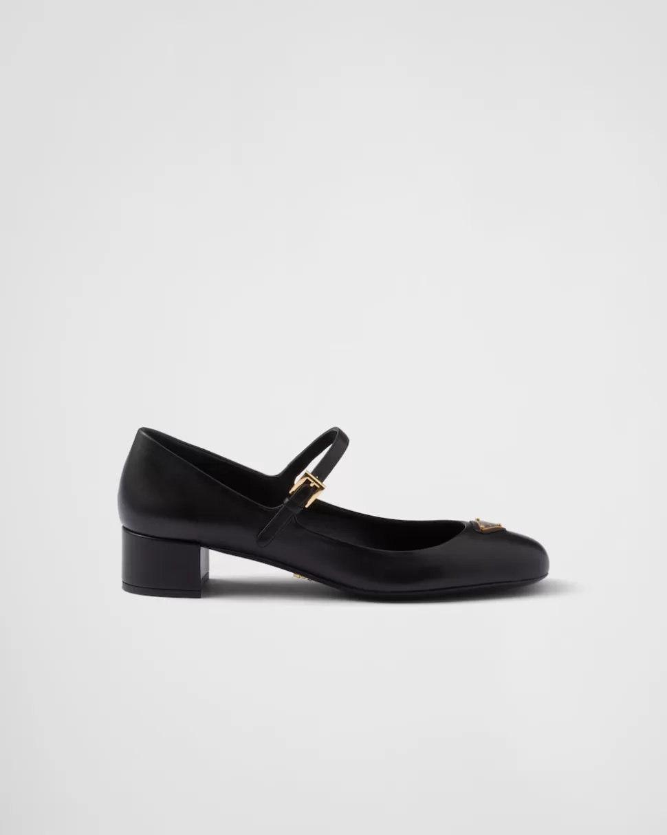 Sale Prada Mary-jane-pumps Aus Nappa-leder Schwarz