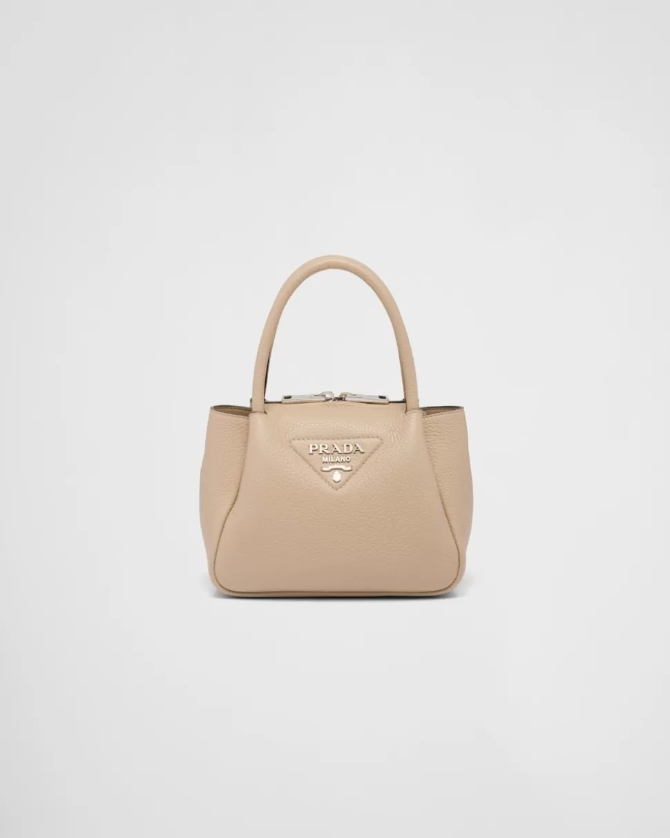 Clearance Prada Mini-handtasche Aus Leder Mit Reißverschluss Schwarz