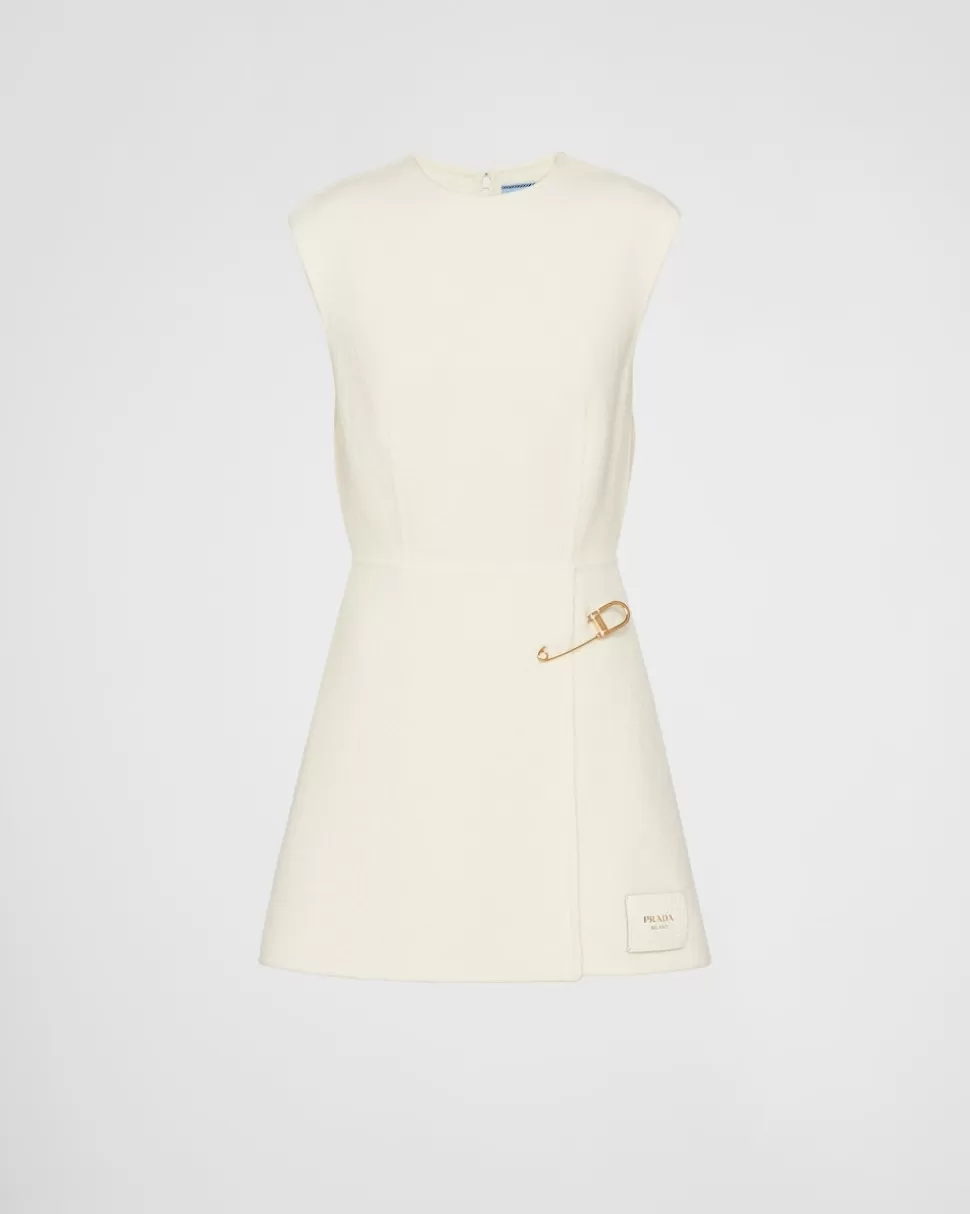 Sale Prada Minikleid Aus Gewaschenem Twill Schwarz