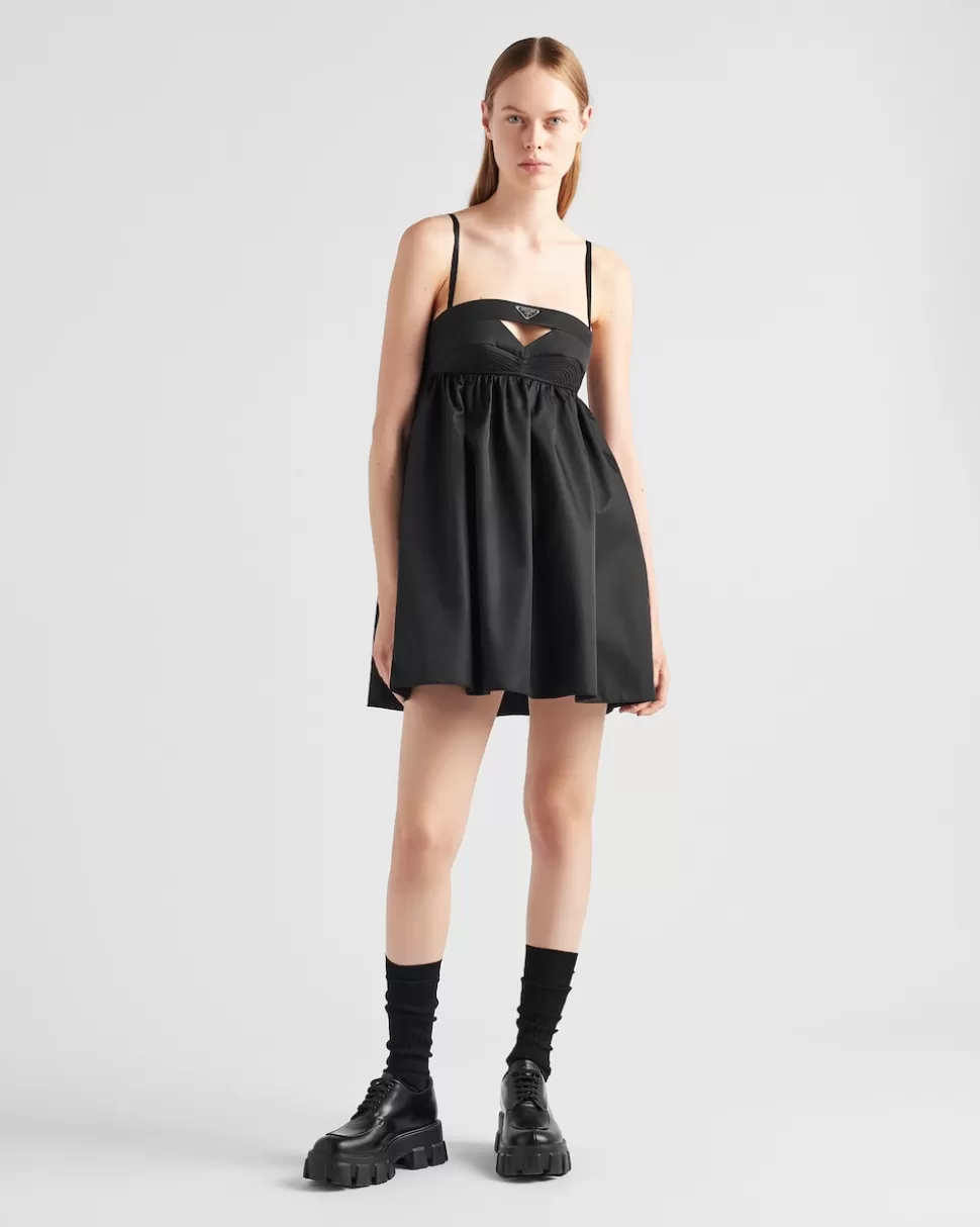 Clearance Prada Minikleid Aus Re-nylon Schwarz