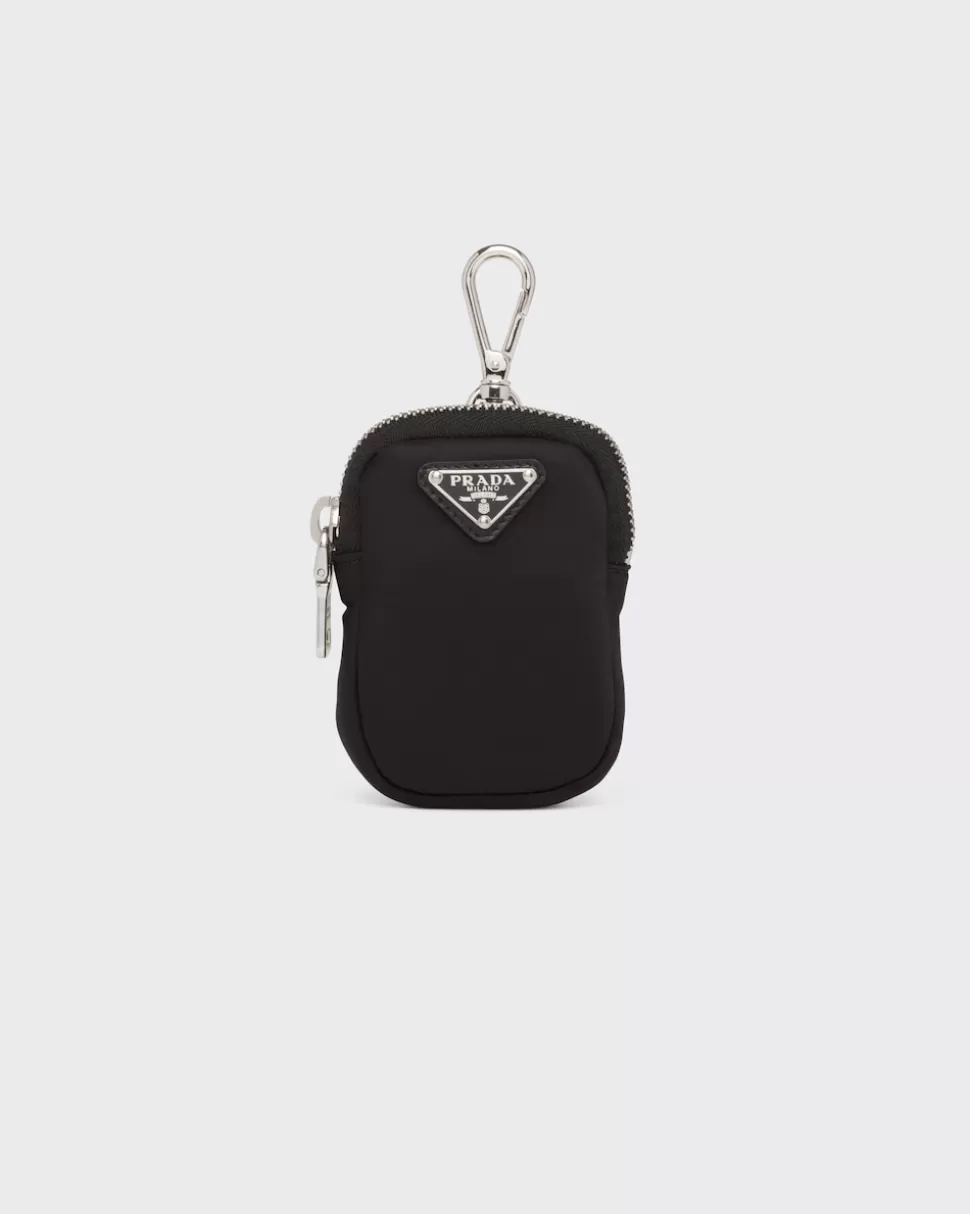 New Prada Mini-pouch Aus Re-nylon Schwarz