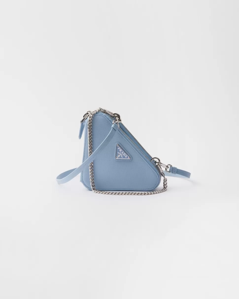 Shop Prada Mini-pouch Aus Saffiano-leder Schwarz