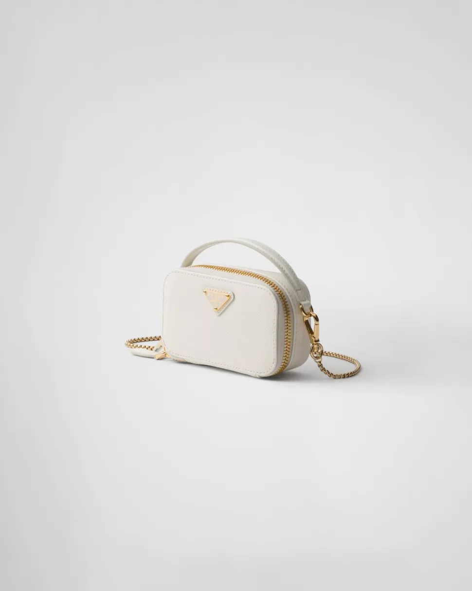 Cheap Prada Mini-pouch Aus Saffiano-leder Schwarz
