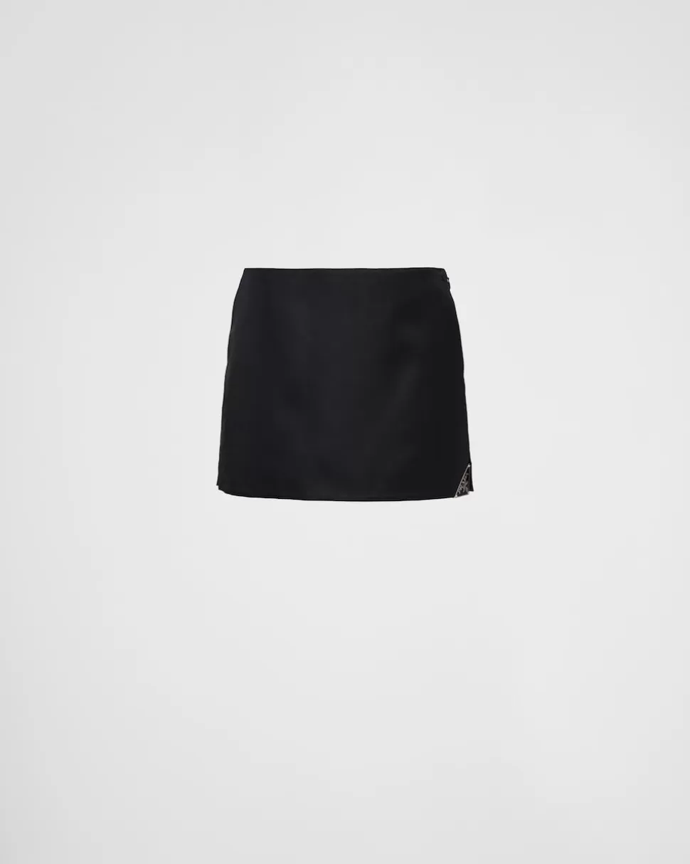 Shop Prada Minirock Aus Re-nylon Schwarz