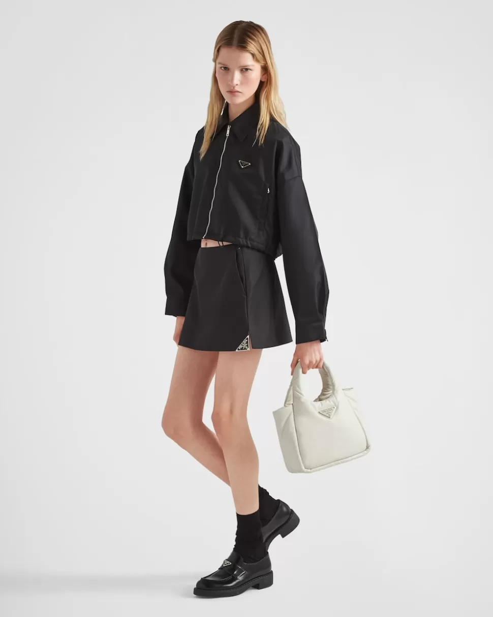 Shop Prada Minirock Aus Re-nylon Schwarz
