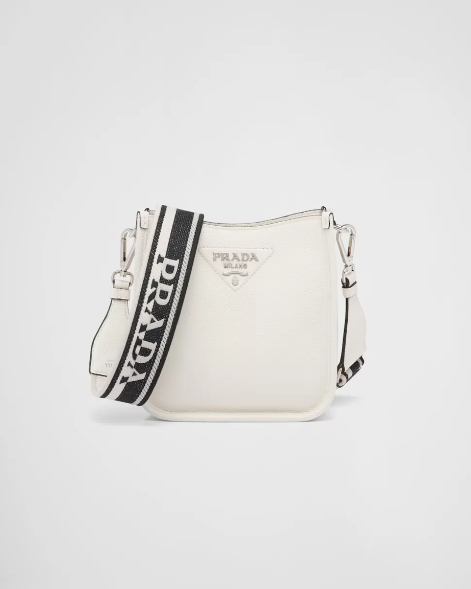 Discount Prada Mini-schultertasche Aus Leder Schwarz