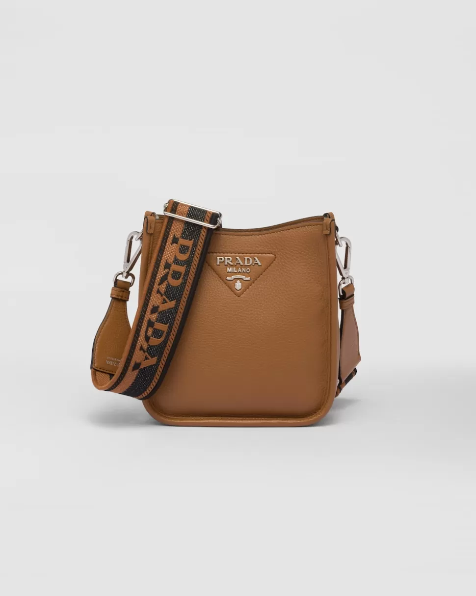 Sale Prada Mini-schultertasche Aus Leder Schwarz