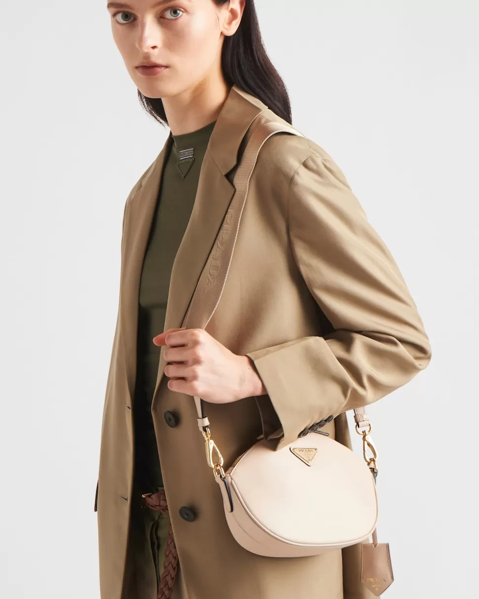 Clearance Prada Mini-schultertasche Aus Leder Schwarz