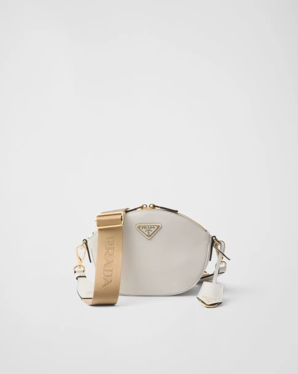 Sale Prada Mini-schultertasche Aus Leder Schwarz