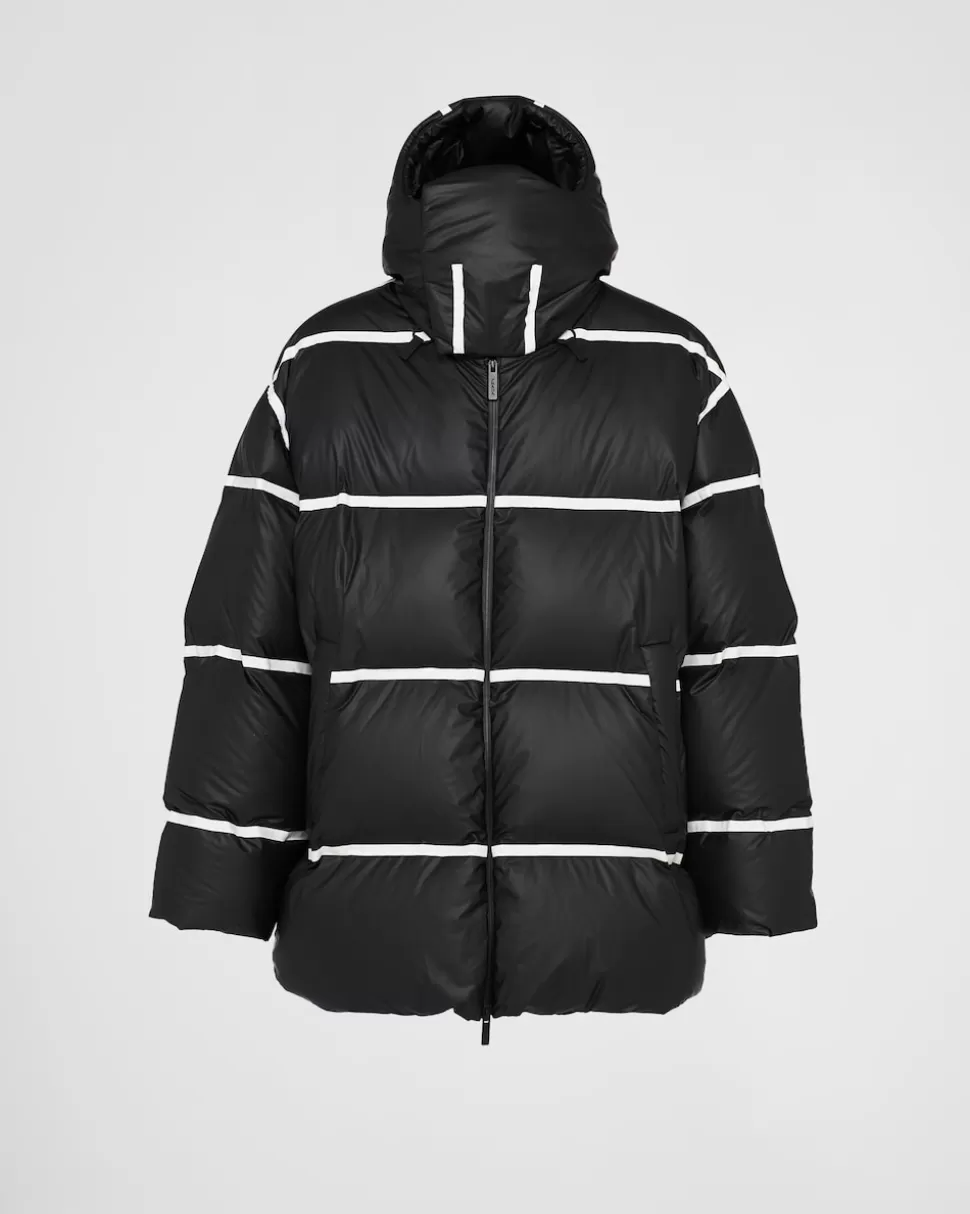 Store Prada Mittelschwere Daunenjacke Aus Leichtem Funktionsgewebe Schwarz
