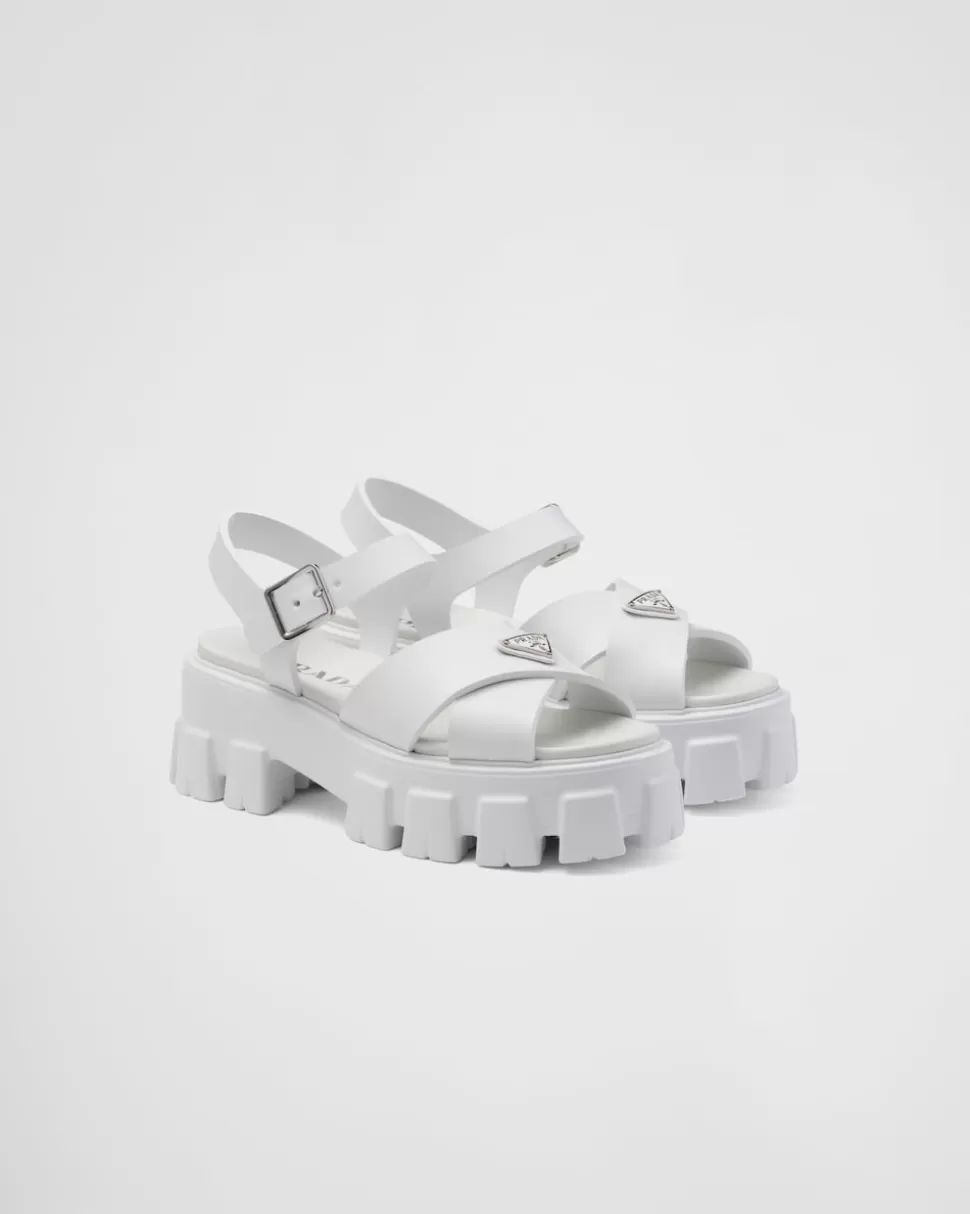 Store Prada Monolith Sandalen Aus Gummi Schwarz