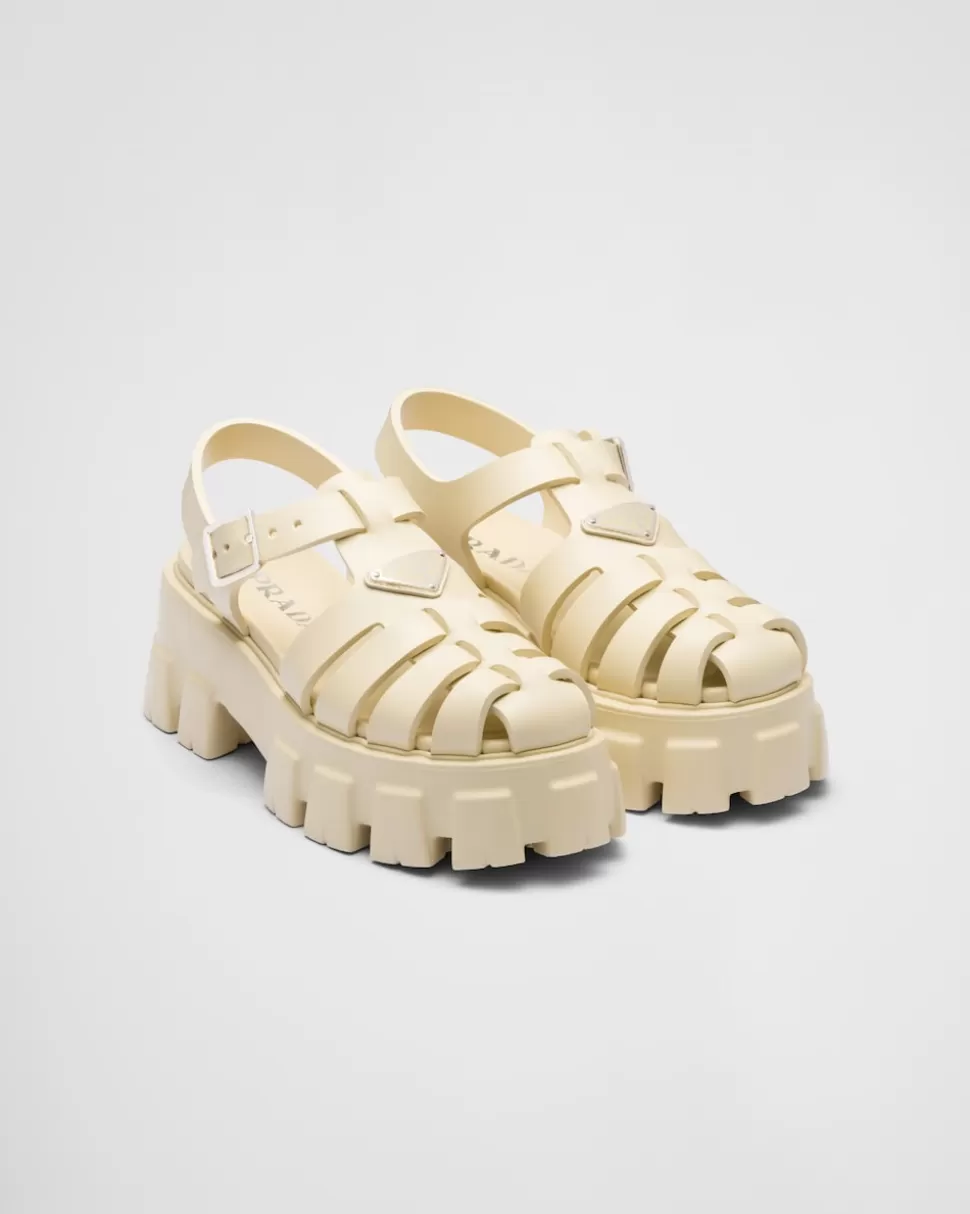 Hot Prada Monolith Sandalen Aus Gummi Schwarz