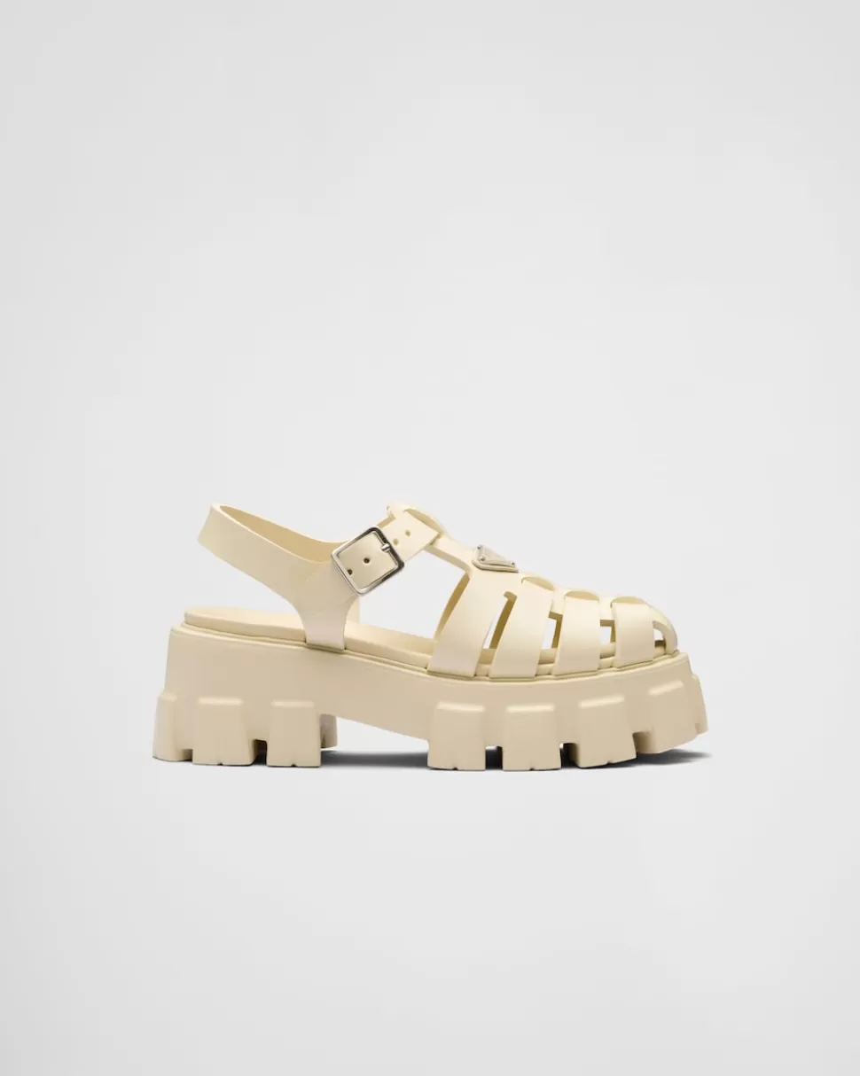 Hot Prada Monolith Sandalen Aus Gummi Schwarz